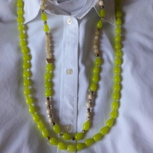 Yellow  stone  necklace